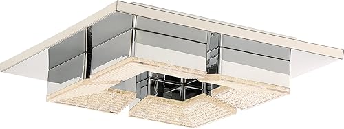 Quoizel PCLT1611C Lunette iluminación de techo empotrada, 1 luz, LED 14 vatios, cromo pulido (3" H x 11" W)