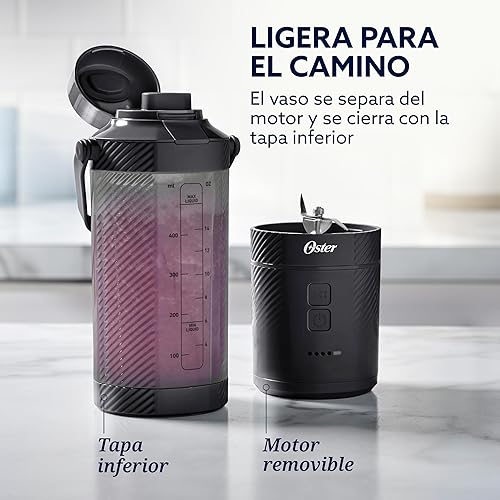 Miniatura 8 de Oster GoMAX - Licuadora portátil, licuadora personal para batidos y licuados, color negro