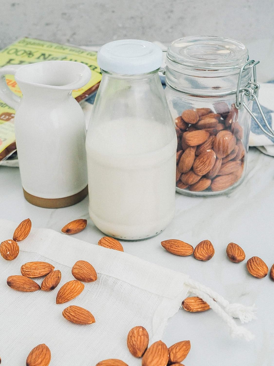 P&F Hemp Nut Milk Bag Reusable | All Natural | No More Microplastic and Toxic Chemicals | Better Than Cotton | Super Healthy Strainer for Making Yogurt/Ghee/Rice | Almond Cloth Filter | 13 X 12-Inches