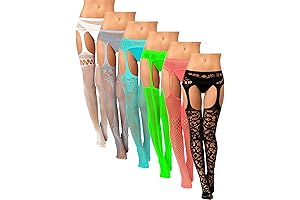 6 Pairs of Sexy Stripper Clothes Women Fishnet Thigh Highs Stockings Tights...