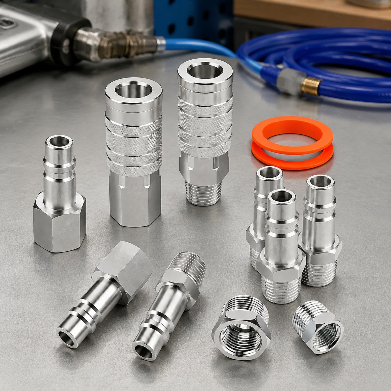 Luftleitungsanschlüsse, 10-teiliger pneumatischer Kupplungs