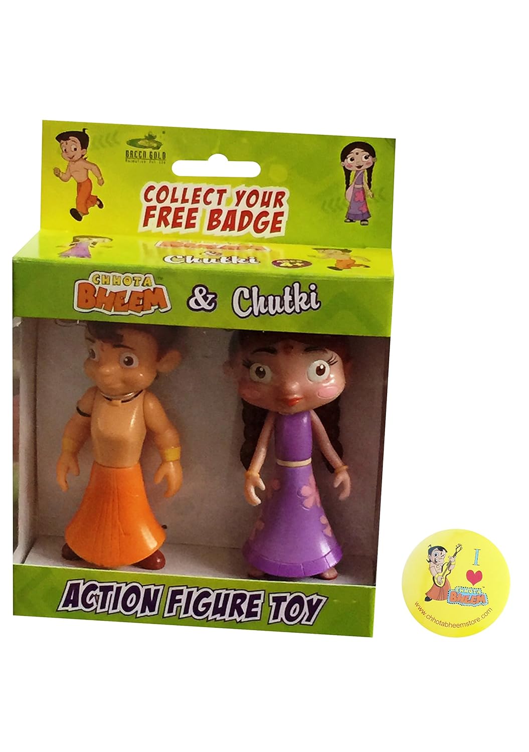 Buy Chhota Bheem Action Figures Bheem + Chutki, Multi Color Online at