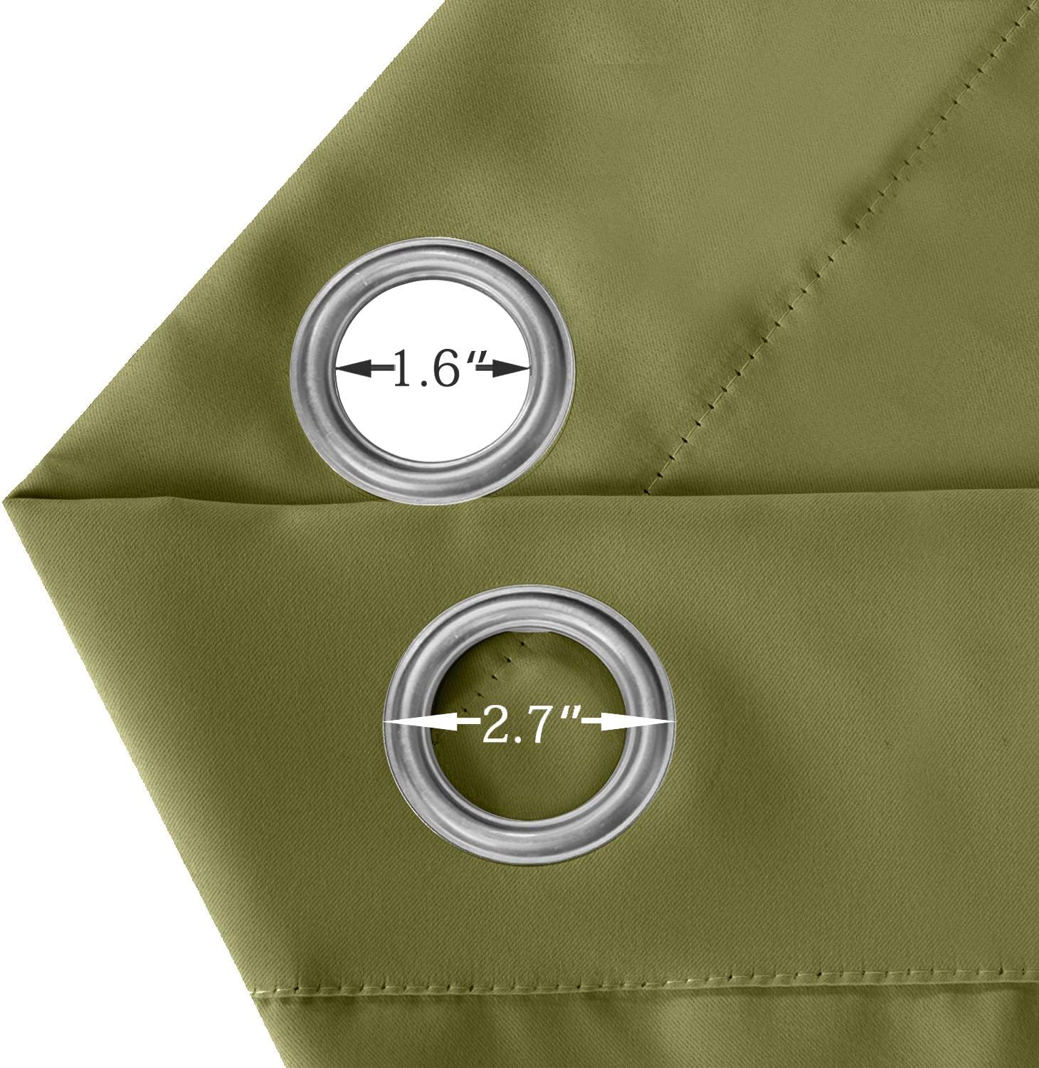 Drapifytex 84" W by 96" L Outdoor Curtain Olive Green Waterproof Blackout Drapery Rustproof Aluminum Grommet Drape, Patio Curtain (1 Panel)