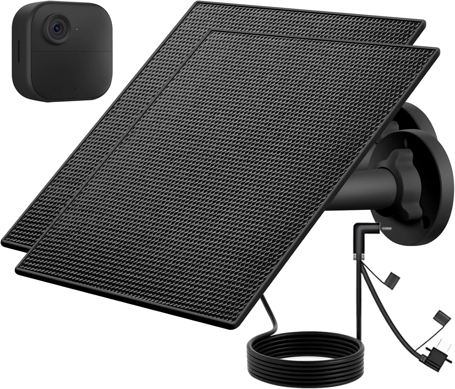 B-Link Camera Solar Panel, Compatible with B-Link Out Door 4(4th Gen), B-Link Outdoor(3rd Gen) XT3, B-Link XT2/XT Camera, B-Link Outdoor Camera, Build-in 2000mAh Rechargeable Battery (2Pack)