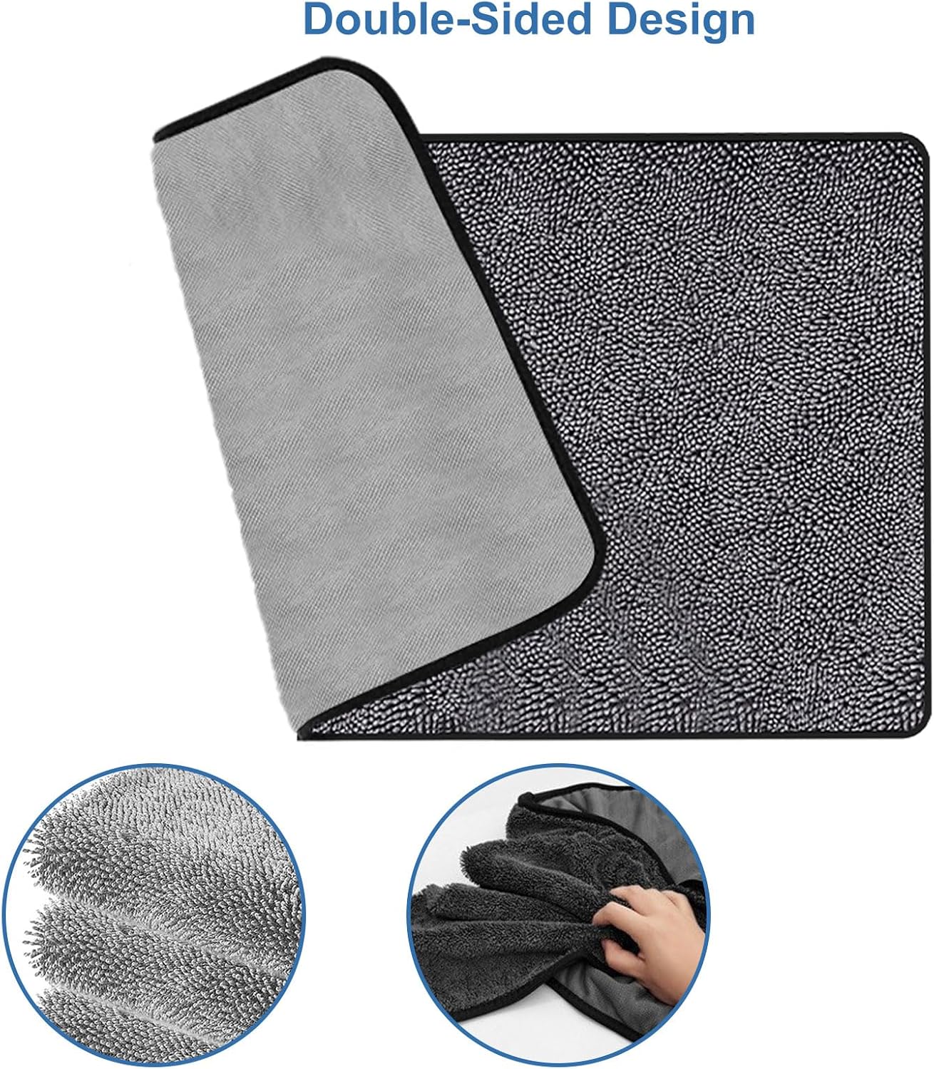 Car Drying Microfiber Towels, Super Absorbent Cleaning Cloths, (3pack, 15.74 * 23.62″)