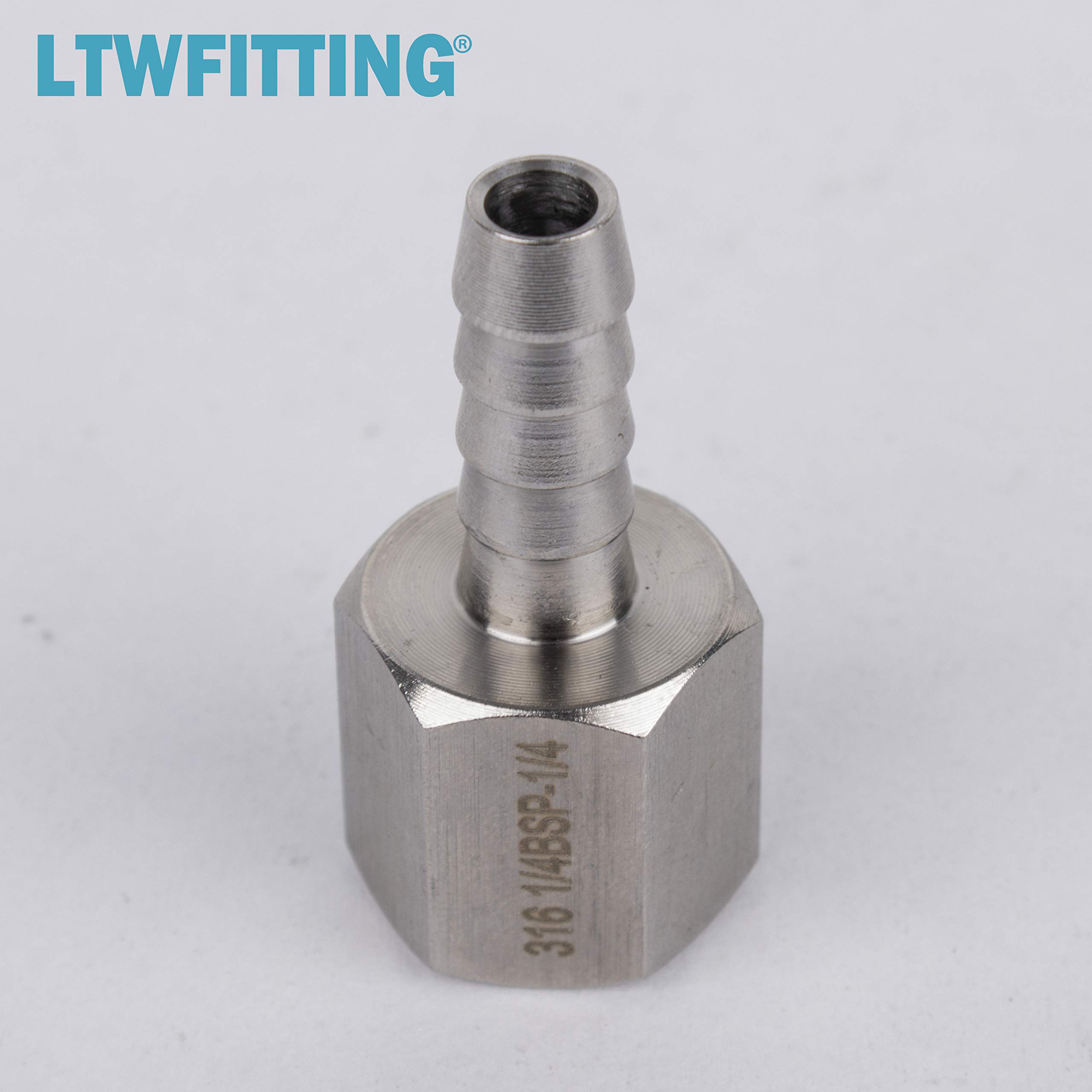Bouchon De Tuyau 1/4" BSPP Femelle En Acier Inoxydable 316 - Lot De 5 Pièces Pour Lignes Air, Eau, Huile, Carburant