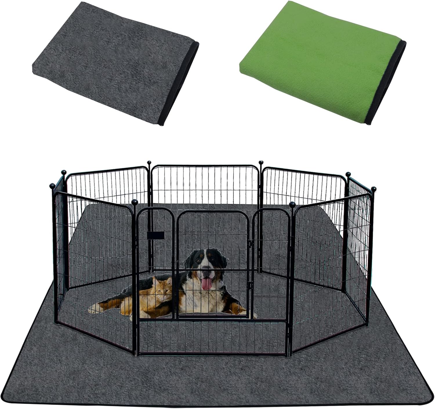 PetierWeit Dog Mats for Floors 2 Packs Reusable Dog Carpet 48” x 40