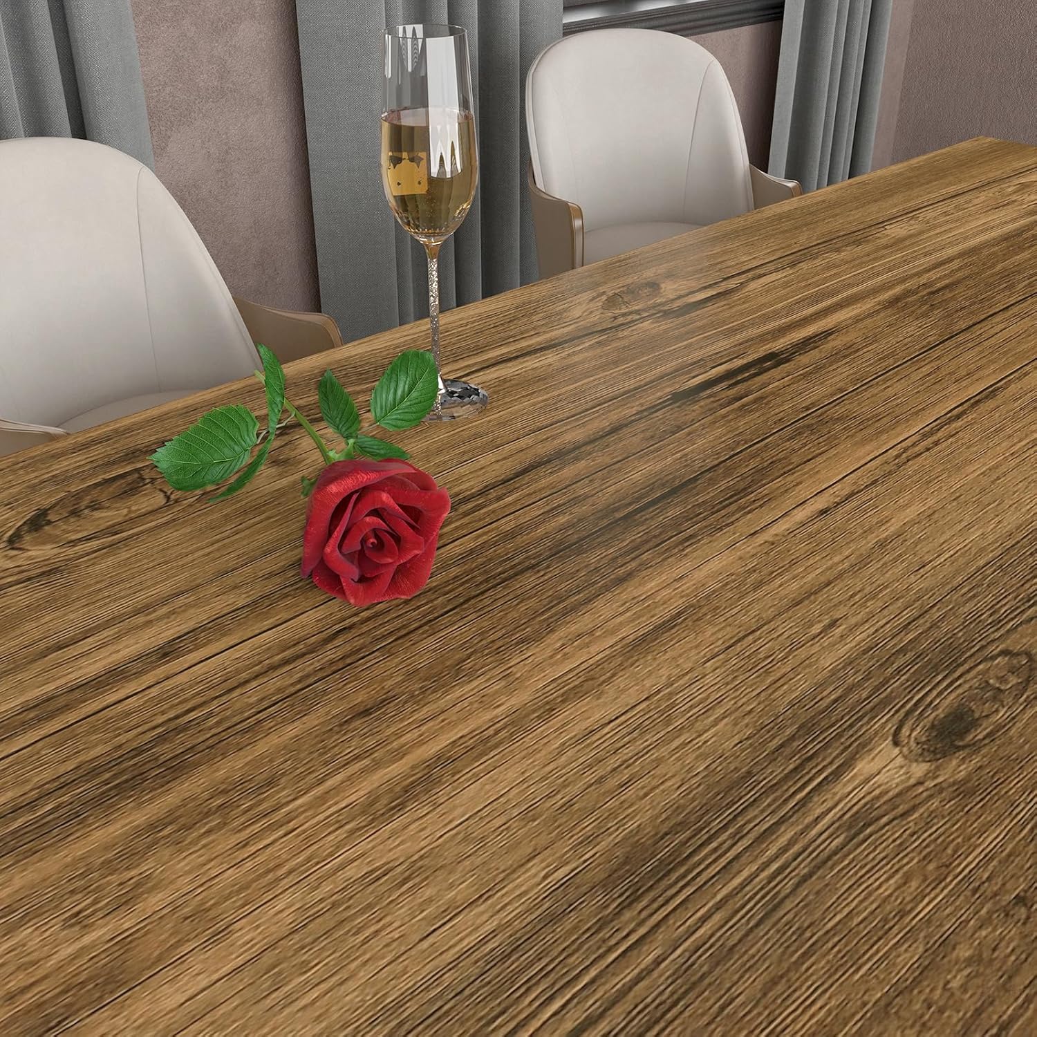 YENHOME 24"X200" Textured Wood Grain Contact Paper Peel and Stick Countertops Waterproof Wood Vinyl Wrap for Cabinets Desktop Thick Self Adhesive Contact Paper for Countertops Removable Wallpaper