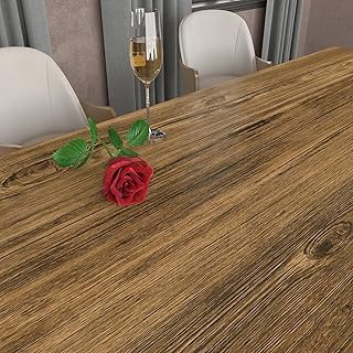 YENHOME Brown Wood Look Contact Paper Wood Grain Contact Paper Peel and Stick for Cabinets Faux Dark Wood Contact Paper for Countertops Walls Furniture 17.7"X200" Self Adhesive Textured Wallpaper