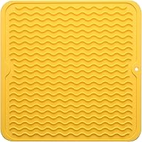 Vista 117 de MicoYang Tapete de Silicona para Secado de Platos para Múltiples Usos, Fácil de Limpiar, Ecológico, Tapete de Silicona Resistente al Calor