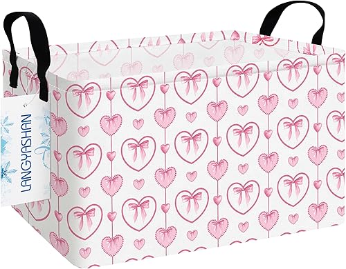 Miniatura 14 de Langyashan - Cesta de tela rectangular con asas para almacenamiento y organización del hogar, la cocina, juguetes de los niños, la oficina, el