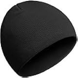 100% Cotton No Cuff Beanie Hat for Men Women, Cuffless Soft Warm Unisex Ribbed Knit Winter Fisherman Skull Cap