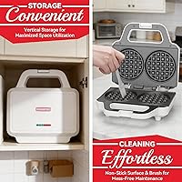 Vista 5 de 4 Inch Double Mini Waffle Maker Machine, Chaffle Maker, Waflera Electrica, Small Waffle Iron for Waffles, Keto Chaffles, Hash Browns, Cookies