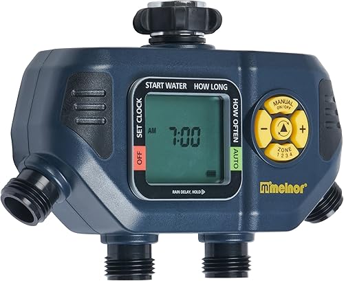 Miniatura 5 de Melnor 65140AMZ Temporizador digital de 4 zonas, negro, amarillo