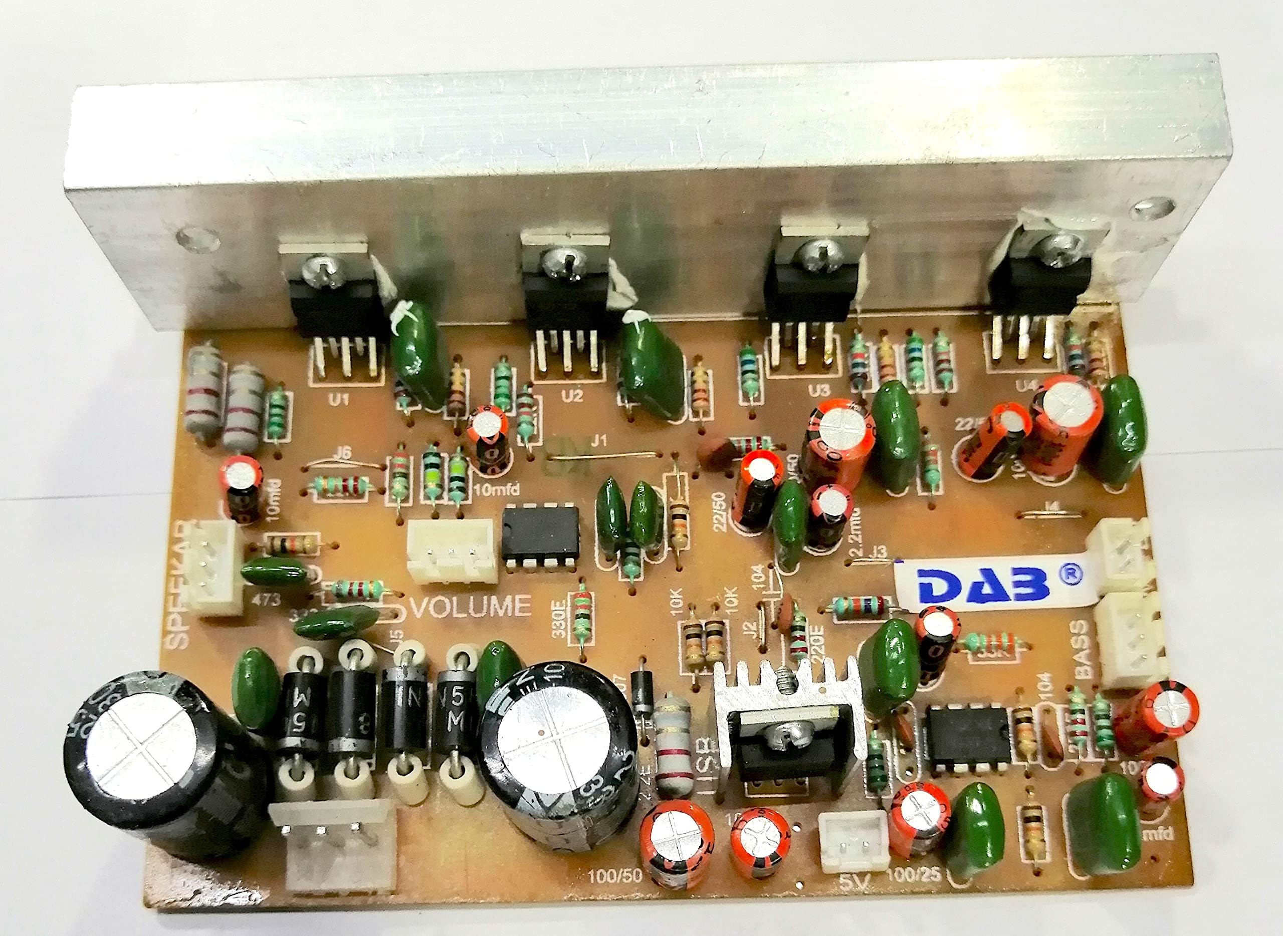 2030 4 IC Home Theater Kit Board Amplifier Circuit with Bass Boost and Treble Support TDA2030 Based with Bluetooth FM USB Aux Card MP3 Stereo Audio Player DIY Kit