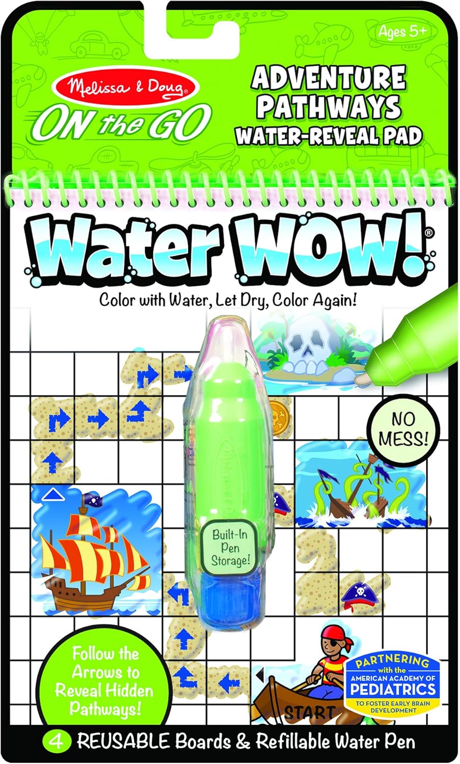 Melissa&Doug 40174 Water Wow | Activity Pad | Travel | 3+ | Gift for Boy or Girl