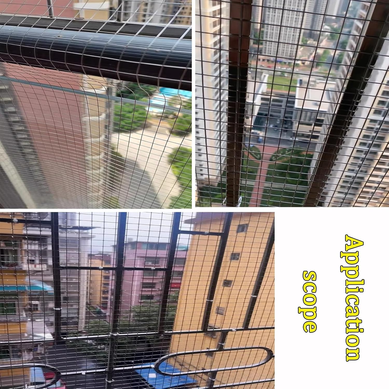 Stainless Steel Hardware Cloth, 1/4in Stainless Steel Wire Mesh Roll, with Stainless Steel Tie Poultry Netting Cage, Stair Protection Fence(31.5inx16.5ft)