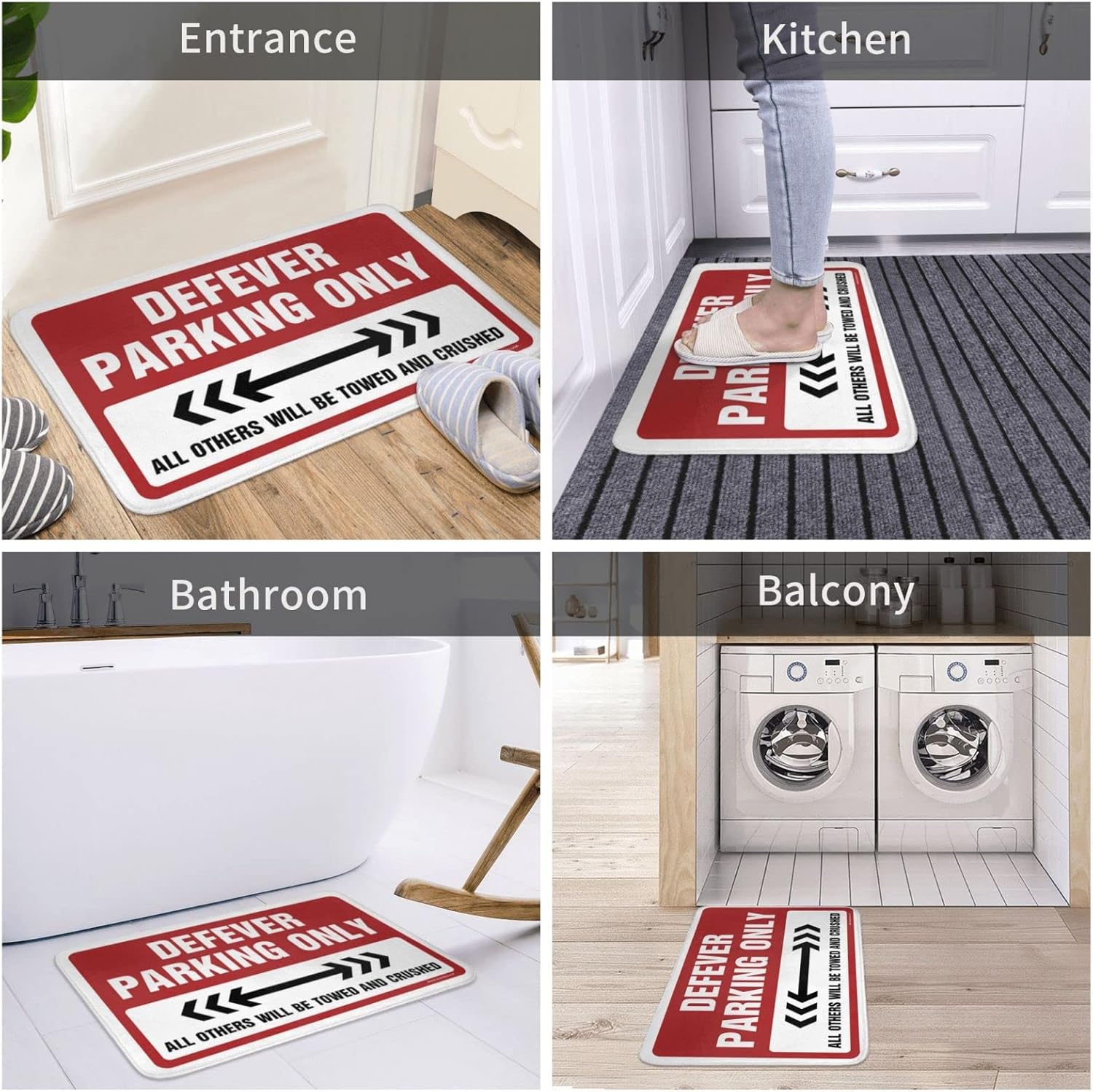 Fall Kitchen Rugs and Mats Defever Parking Only Rug Door Mats for Inside Entry Floor Mats for Home(Size:65X90CM), EHFPCPAFP-65X90CM