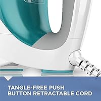 Vista 3 de Black + Decker - Plancha de vapor Xpress, tecnología Smartsteam, Aguamarina, IR05X