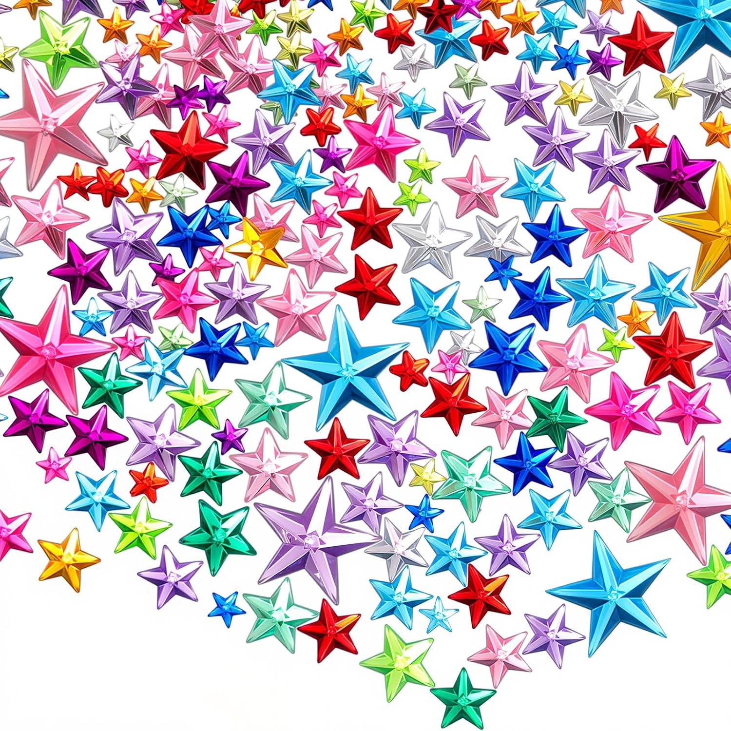 Chuangdi 516 Pcs Acrylic Star Rhinestone Gems,Mix Color
