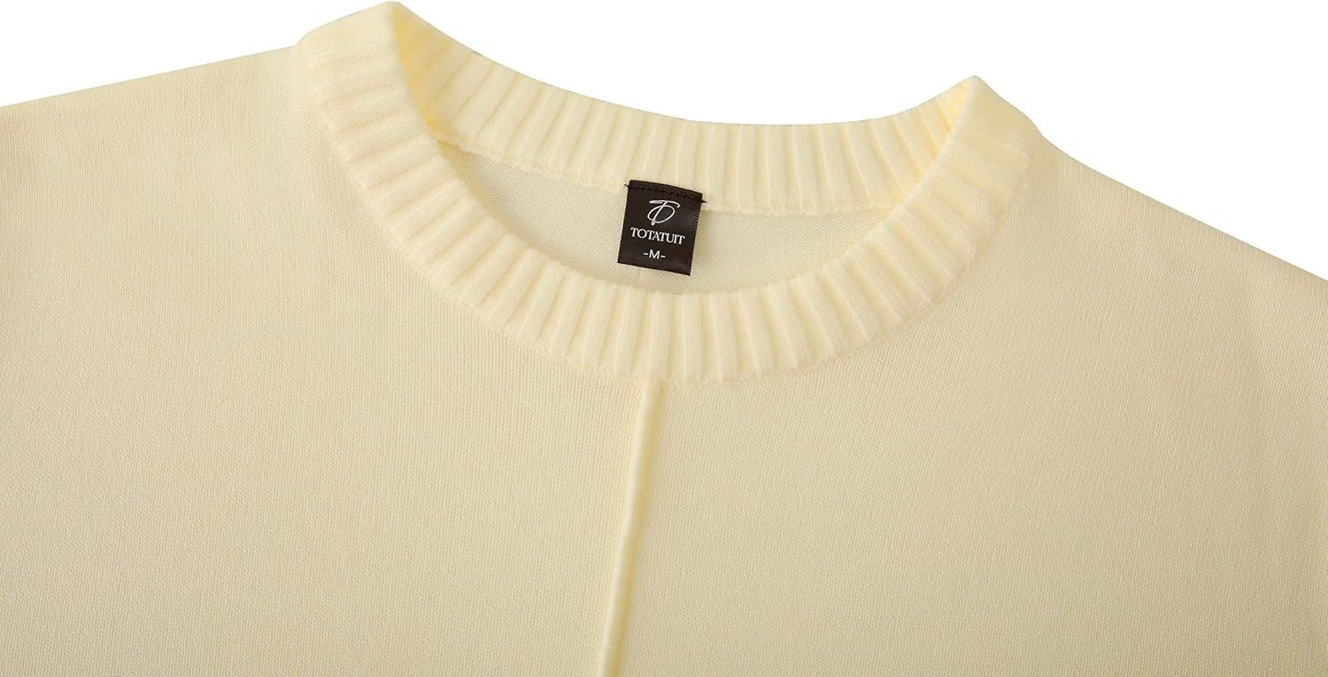 Totatuit Womens Sweater 2025 Fall Winter Casual Crew Neck Lightweight Knit Pullover Sweaters Cozy Jumper Tops - Image 6