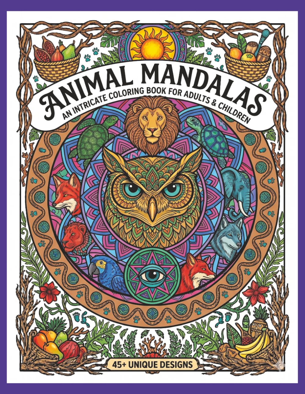 Animal Mandalas-An Intricate Coloring Book for Adults and Children: Animal| Mandala| Coloring