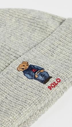 POLO RALPH LAUREN Men's Solid Denim Bear Beanie
