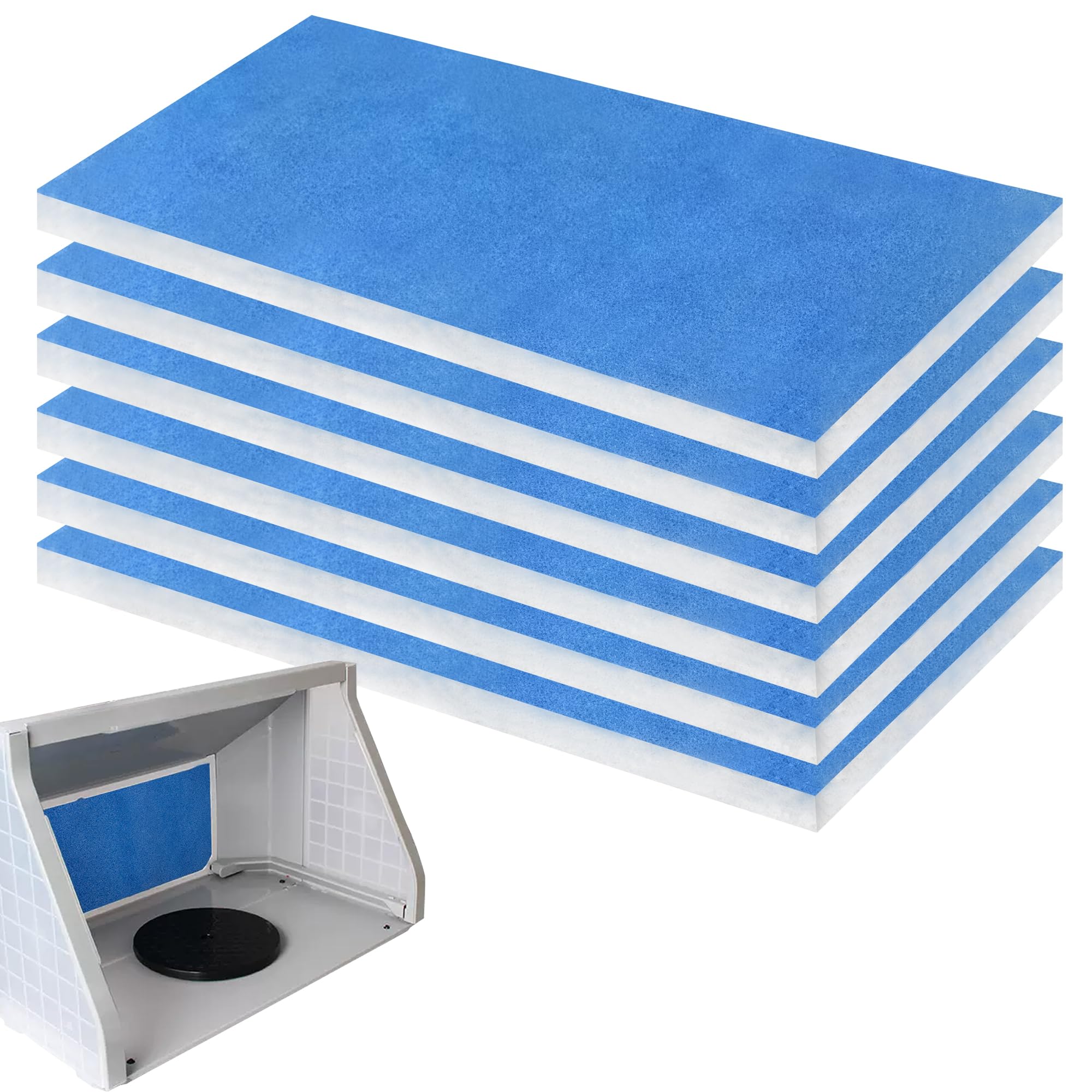U0U 6 Pieces Paint Booth Filters,Portable Spray Booth Filter, Paint Booth Exhaust Filters for Replace Airbrush Spray Booths Paint Booth