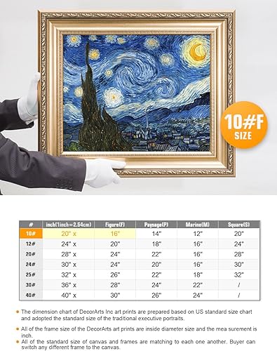 Miniatura 6 de DECORARTS - Serie de pinturas enmarcadas de Vincent Van Gogh (favoritos)  impresión giclée de arte en lienzo.
