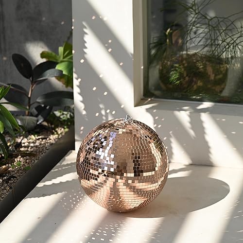 Vista 12 de Yescom Espejo grande de bola de discoteca de 16 pulgadas, decoración de cristal colgante grande para decoración de fiesta de los años 70 y 80