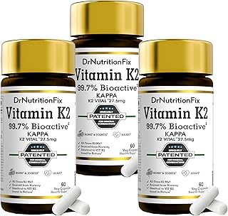 Vitamin K2 Vital® Delta from Balchem Europe (99+% All-Trans MK7 Active Form) | Natural K2 form Plant Origin | Clean Label | Healthy Bone & Heart | First time in India | 180 Servings