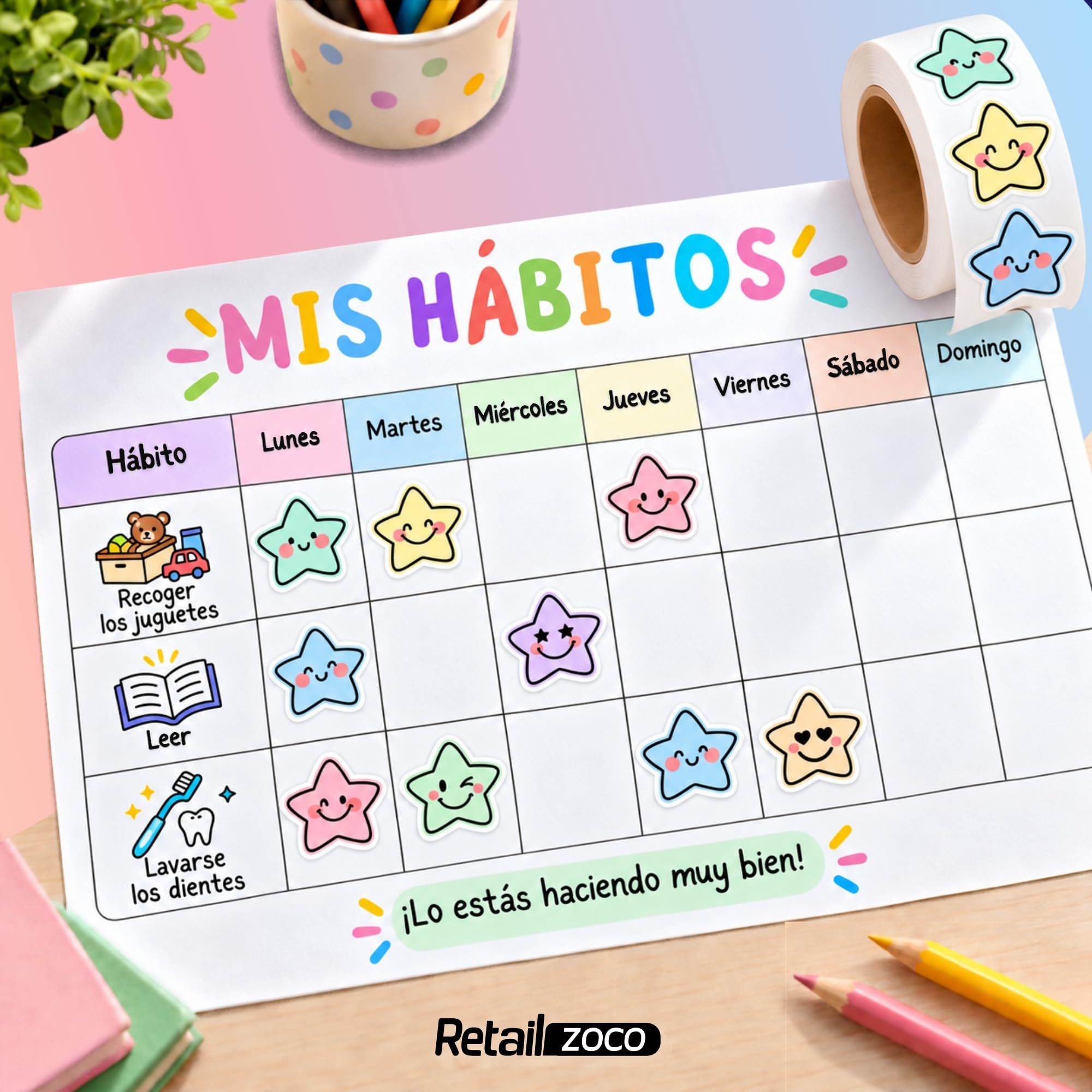 Pegatinas de Estrellas Animadas para Niños, star stickers, 1 Unidad - imagen 3