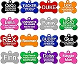 Providence Engraving Pet ID Tags in 8 Shapes, 9 Colors, and Two Sizes - Personalized Dog and Cat Tags with 4 Lines of Customizable Text