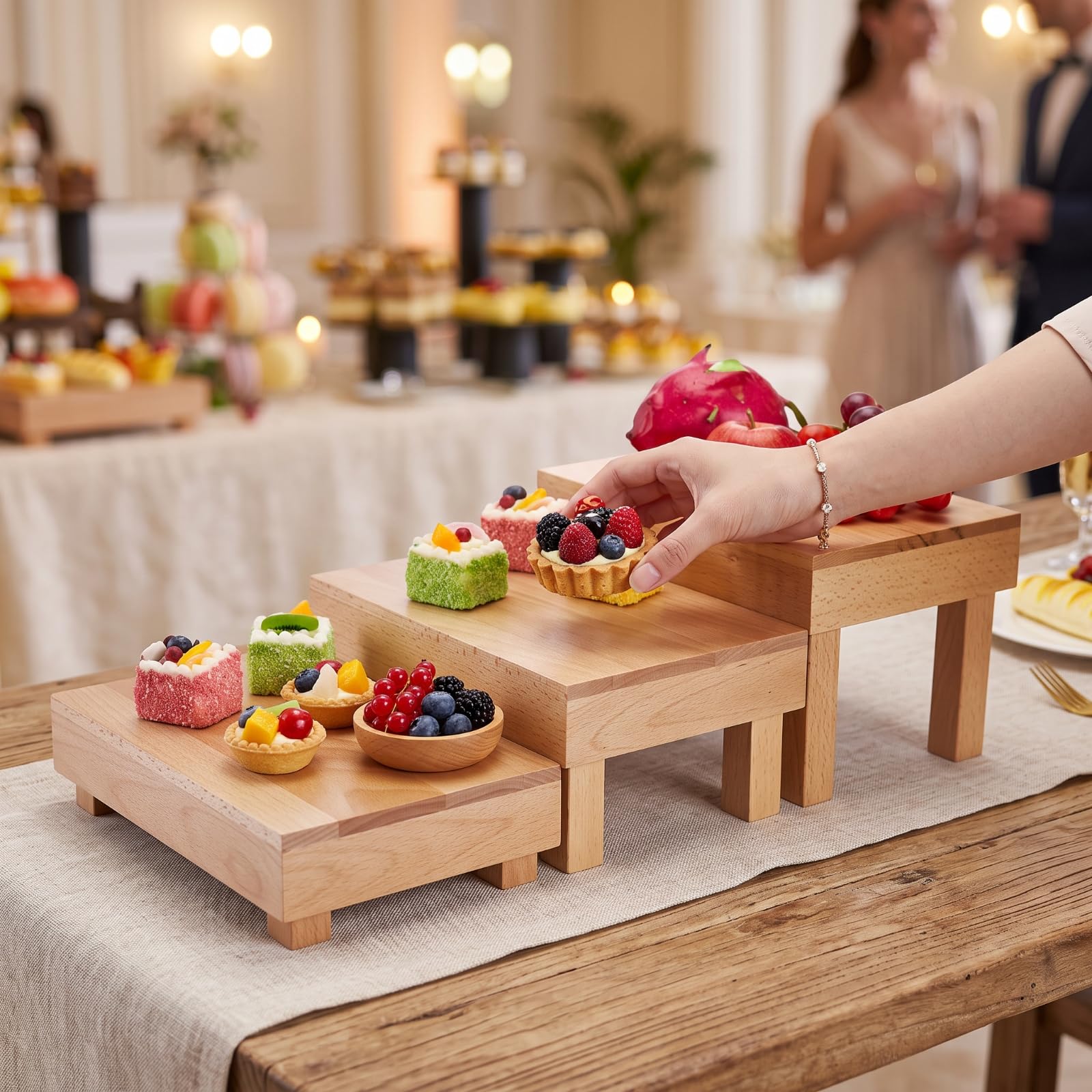 3 Pièces Présentoir à Robuste | Réutilible, Stable, Support, pr Mariage , Style E