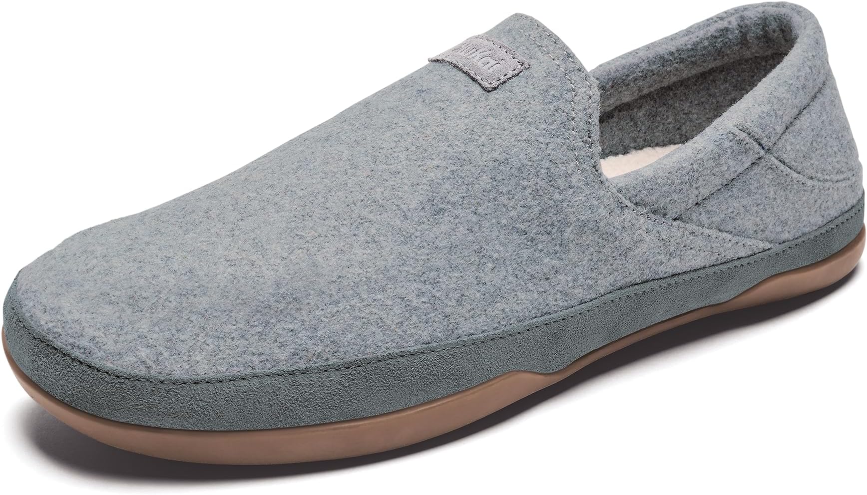 Kalawa Men’s Slip-On Shoes, Soft & Comfortable Wool Blend Slippers, Warm & Breathable Fleece Lining, All-Day Comfort & Wear