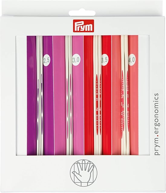 Prym - Prym Ergonomia (20 cm, 2,5-4 mm) Zestaw Igieł Z Podwójnym Ostrzem - 1 Sztuka
