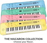 RockJam 49 Key USB Keyboard Piano with Lessons & Keynote Stickers | Portable mini keyboard piano with built-in speakers, USB-C or battery power and headphone jack for beginners
