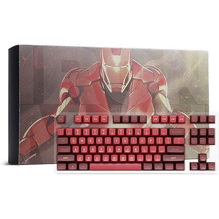 DROP Marvel Iron Man Custom MT3 Keycap Set, ABS Hi-Profile Keyboard Keycaps, Doubleshot Legends, MX Style (Base Kit)