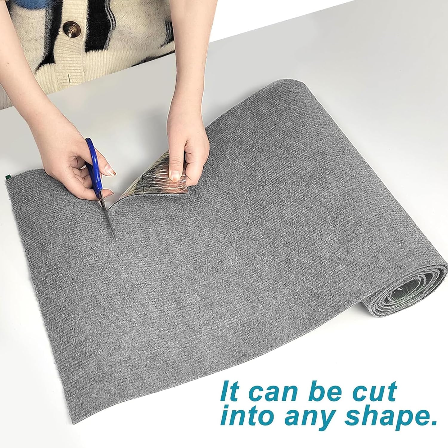 Cat Scratching Mat 2 Rolls Cat Scratch Furniture Protector with Felt Nails 78.7"X15.8" Self-Adhesive Cat Wall Scratcher Cat Carpet Protector