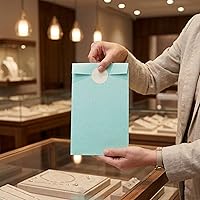 Vista 5 de Quotidian Paquete de 100 bolsas de papel pequeñas a prueba de grasa para galletas de panadería, sellos de tarjetas de panadería, regalos de fiesta