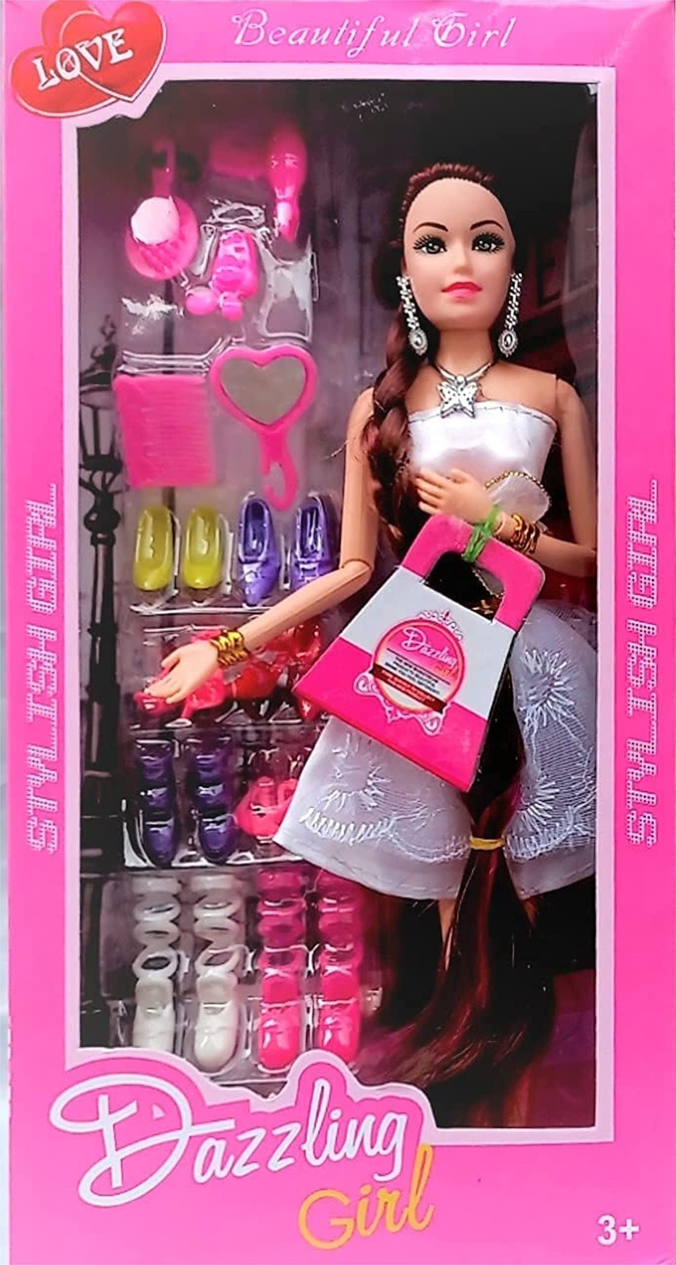 Niku Dazzling Dolls for Girls | Doll with Moveable Arms, Legs, Elbow & Knee for Girls (Doll with Accessoires) | Best Birthday Gift Toy