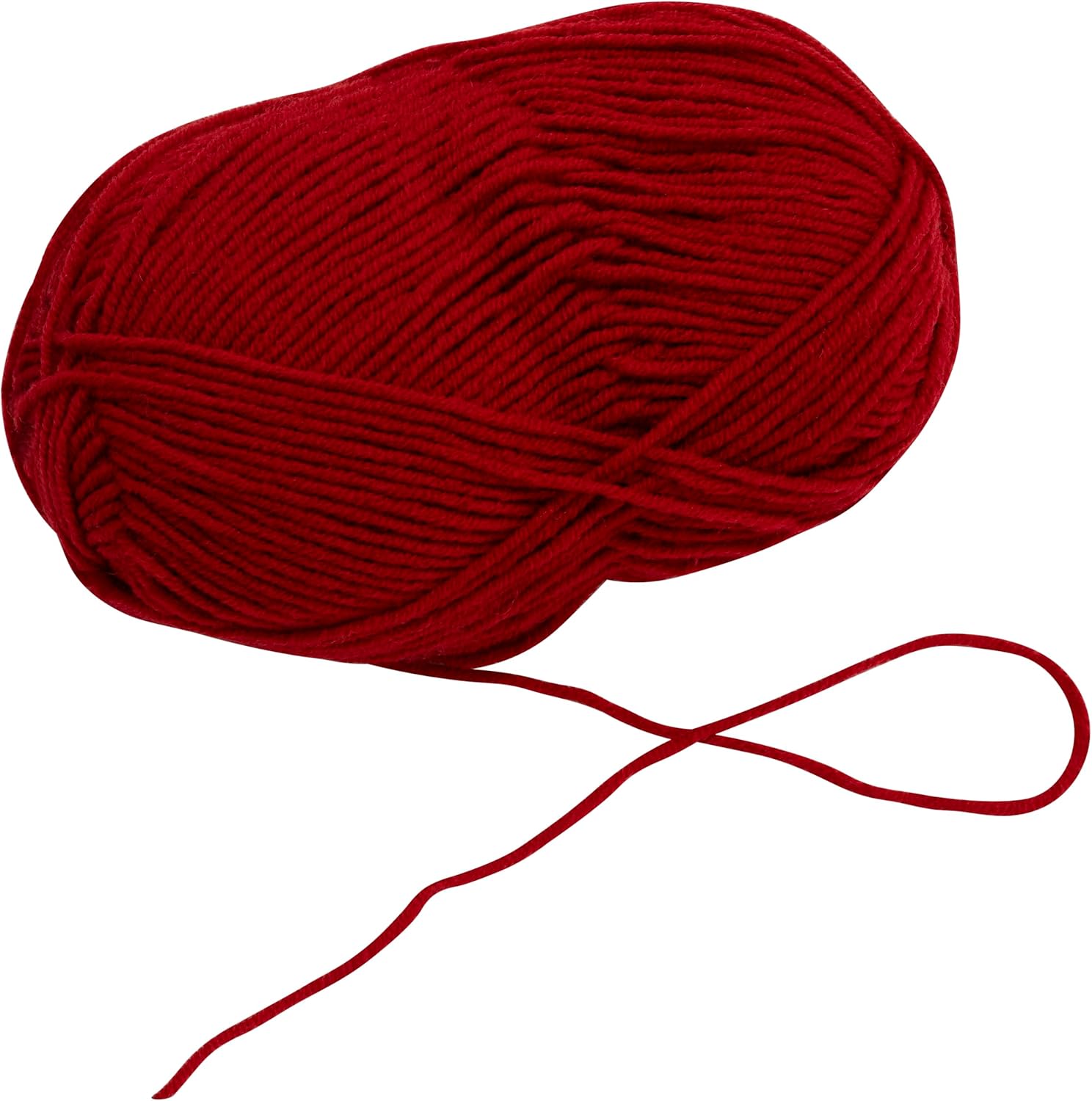 AERZETIX - C74494 - 100 g ball of knitting yarn - red colour - 51% acrylic 49% wool - crochet needles making haberdashery clothes chenille