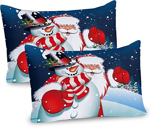 Miniatura 66 de Ambesonne Funda de almohada de Papá Noel, motociclista de Papá Noel, montar en motocicleta, arte pop, estilo retro, efecto de medio tono, funda