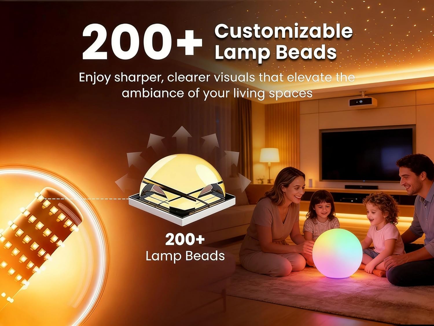 LOFTEK LED Dimmable Light Ball, Nursery Night Light with Remote, IP65 Waterproof Floating Pool Lights, 16 RGB Colors & 4 Modes, Portable & USB Charging,12-inch Corded Electric