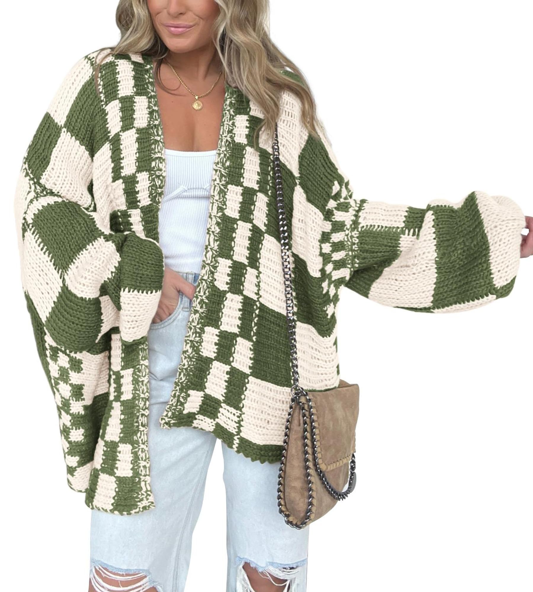 トップス SON OF THE CHEESE Bulky Check Cardigan SON OF THE CHEESE（サノバチーズ）の「【SON OF THE CHEESE