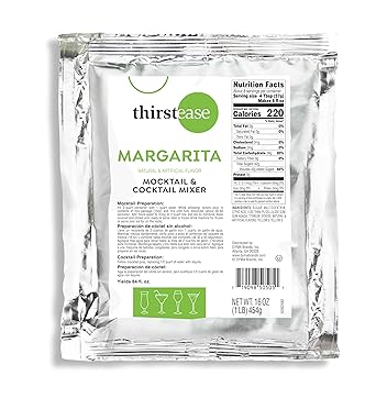 Thirst Ease Margarita Cocktail/Mocktail Mix - Refreshing Multipack Mix for Restaurants, Bars, Events, and Parties - 12 Count