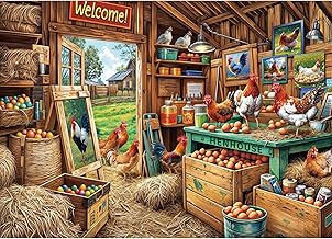 Puzzle 1000 Pieces, Adult Puzzle, A Challenging Puzzle, Puzzle Games for the Whole Family, Gifts for Women, Gifts for Men, Theme: Chicken Coop
