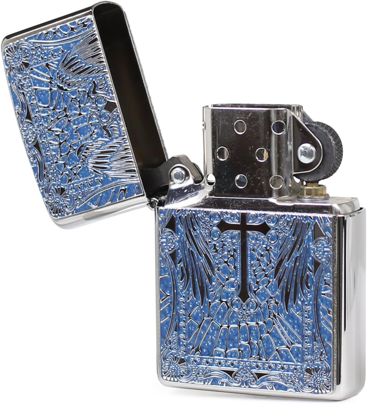 Zippo 200 Flat Bottom Metal Paint Plate 2MPP-Cross BL