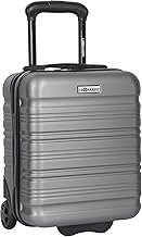 Leonardo® Mini Cabin Suitcase | Hard 14 Inch Double Wheels Suitcase | 25 Litre Trolley with Lock | Travel Suitcase | Lightweight ABS Material | Cabin Suitcase | 20x30x40 cm | Grey, grey