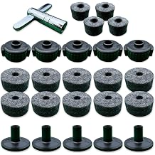 Rhythm Bytes 25pcs Cymbal Replacement Accessories | 10 Cymbal Stand Felts | 5 Quick Release Wing Nuts | 5 Cymbal Sleeves | 4 Clutch Felts & 1 Drum Key T-Shape | Cymbal Stand Parts & Drums Accessories